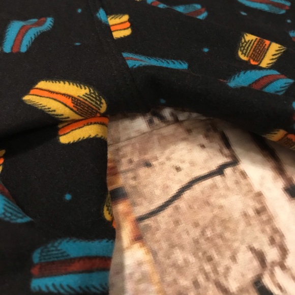Lularoe TC Leggings Multicolor Print Macaroon - Picture 7 of 8
